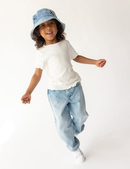 Elevated Faith Child of God Denim Kids Bucket Hat - AVBL MRKT (5)