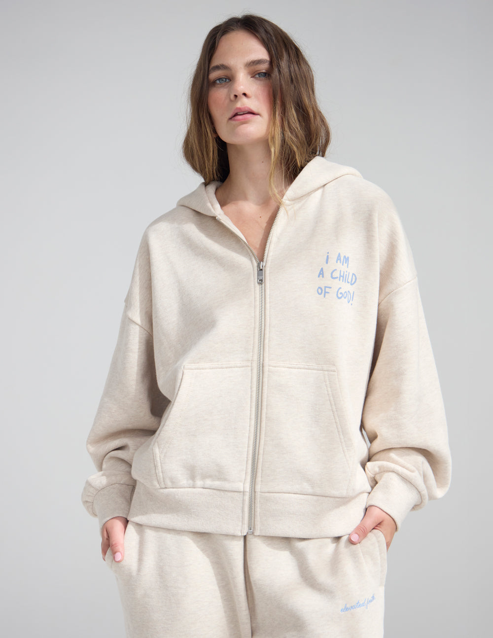 Elevated Faith Child of God Eggshell Full-Zip Hoodie - AVBL MRKT (2)