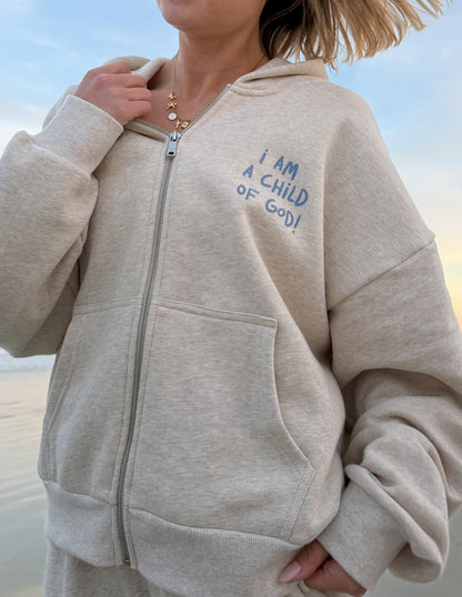 Elevated Faith Child of God Eggshell Full-Zip Hoodie - AVBL MRKT (6)