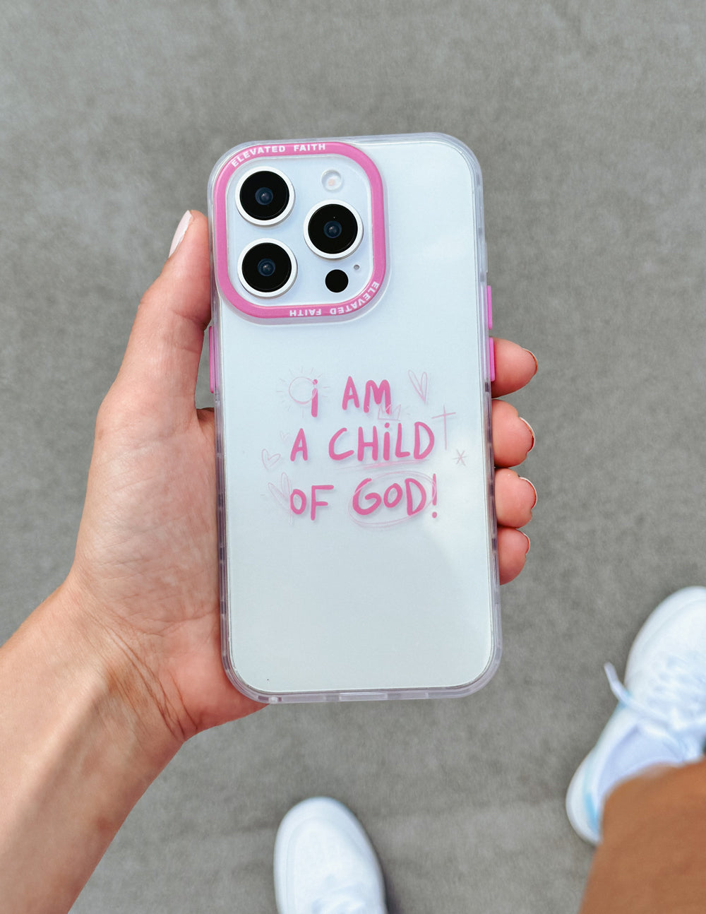 Elevated Faith Child of God Pink Phone Case - AVBL MRKT (2)