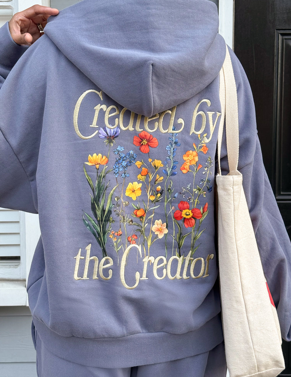 Elevated Faith Created by the Creator Plum Full-Zip Hoodie - AVBL MRKT (9)