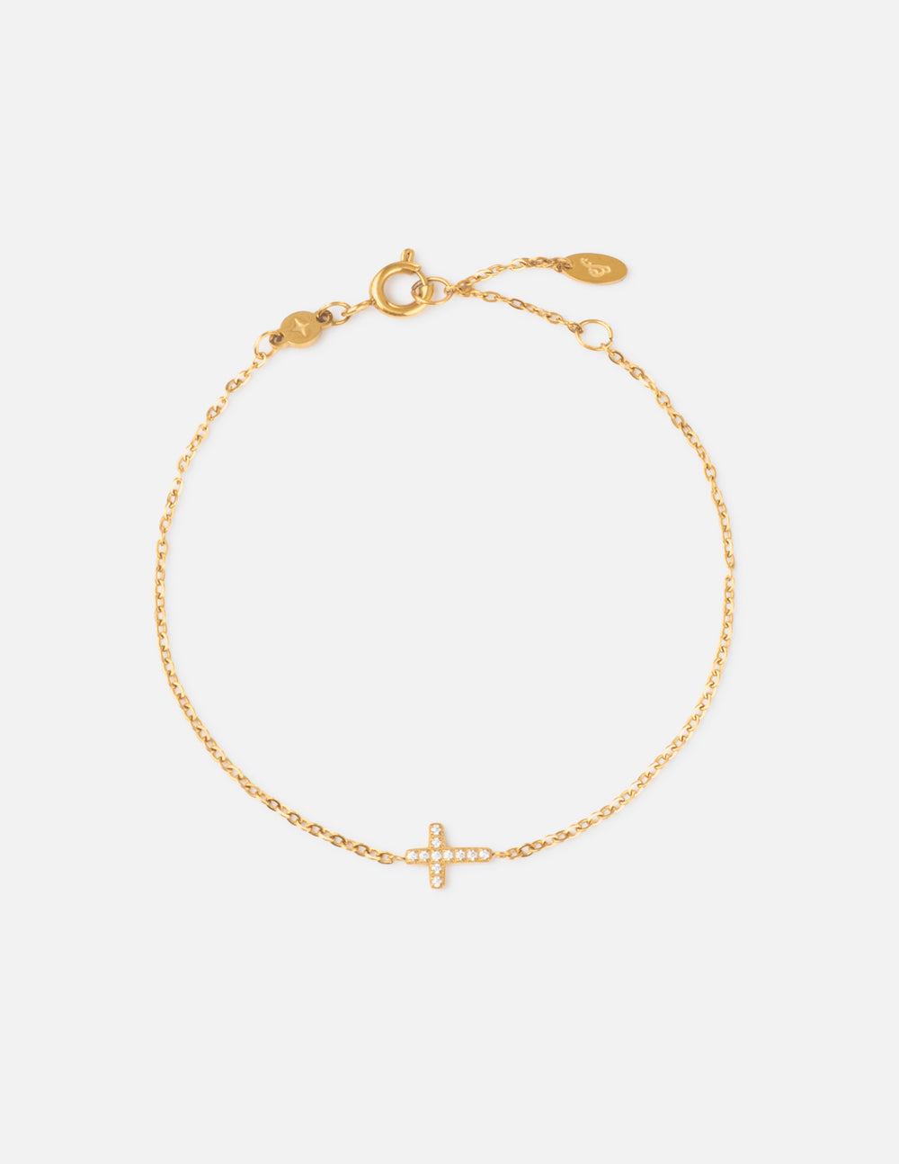 Elevated Faith Dainty Gem Cross Link Bracelet - AVBL MRKT (1)