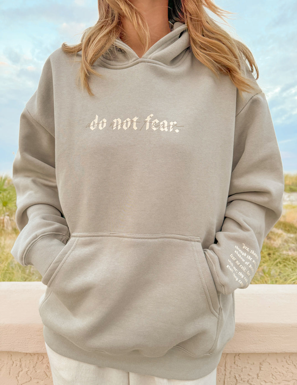 Elevated Faith Do Not Fear Grey Unisex Hoodie - AVBL MRKT (4)
