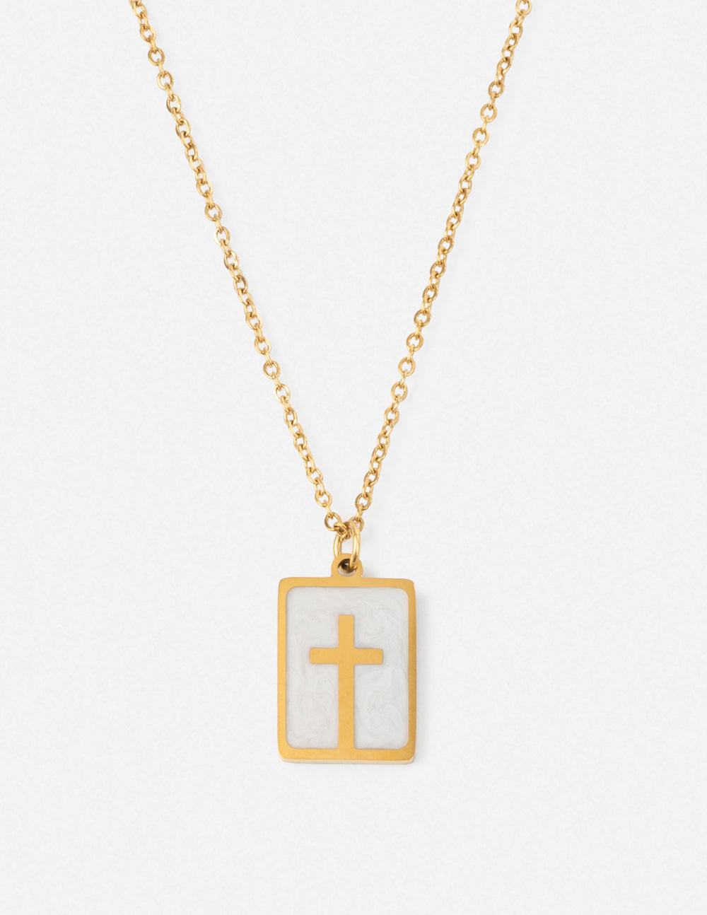 Elevated Faith Enamel Cross Necklace - AVBL MRKT (1)