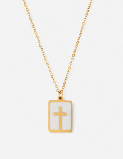 Elevated Faith Enamel Cross Necklace - AVBL MRKT (1)