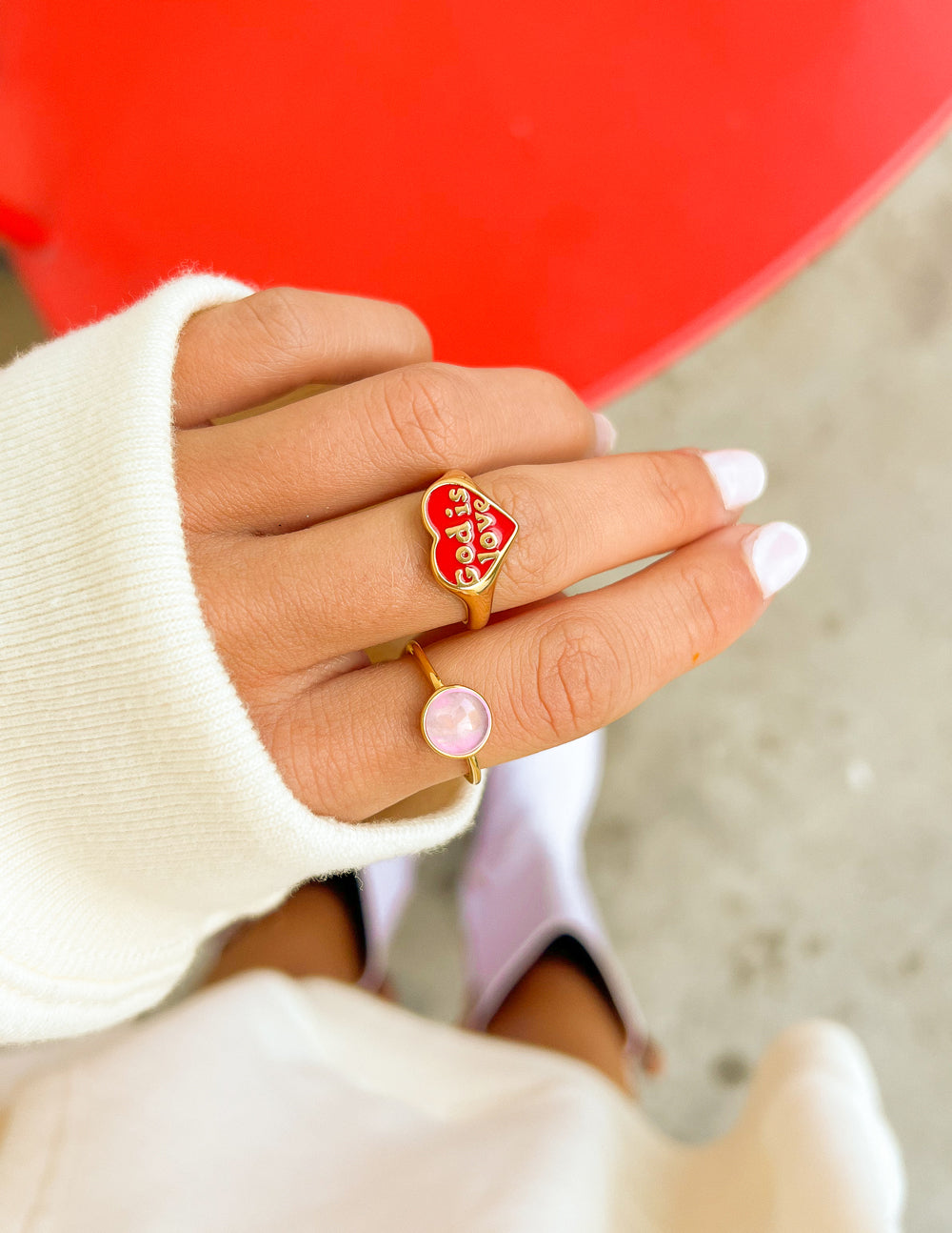 Elevated Faith Enamel God is Love Ring - AVBL MRKT (5)