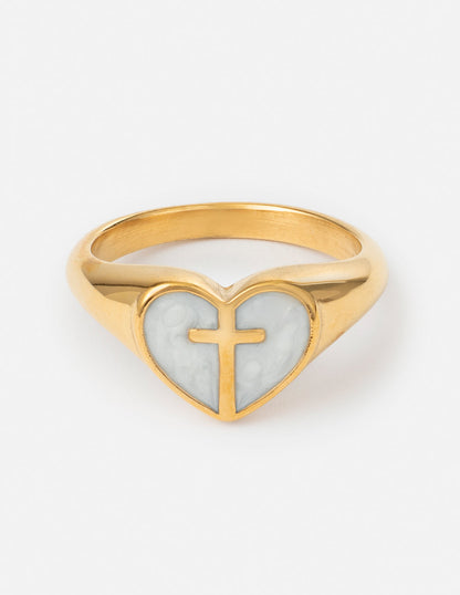 Elevated Faith Enamel Heart Cross Ring - AVBL MRKT (1)
