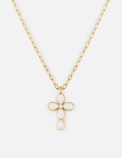 Elevated Faith Eternal Light Cross Paperclip Chain Necklace - AVBL MRKT (1)