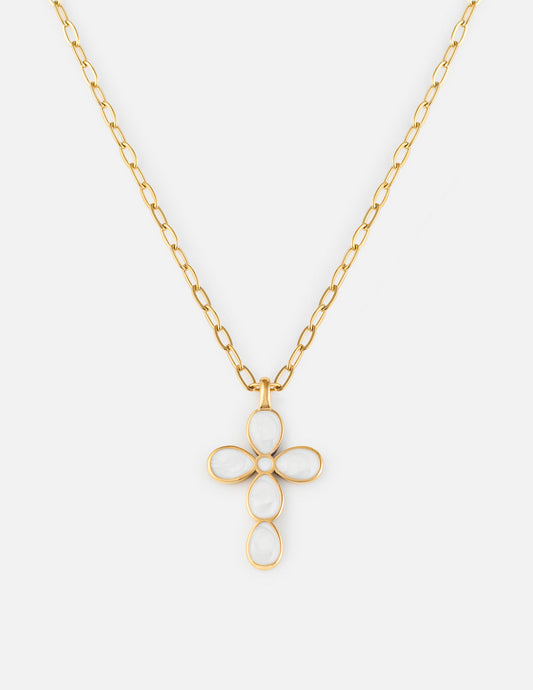 Elevated Faith Eternal Light Cross Paperclip Chain Necklace - AVBL MRKT (1)