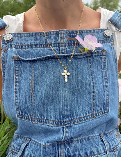 Elevated Faith Eternal Light Cross Paperclip Chain Necklace - AVBL MRKT (2)