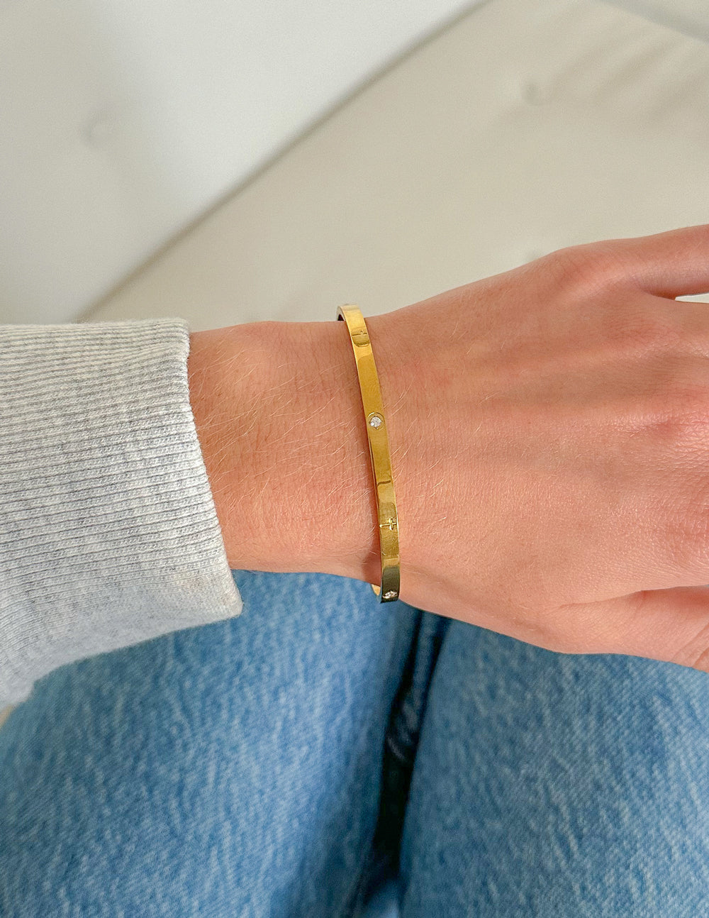 Elevated Faith Eternity Gem Cuff Bracelet - AVBL MRKT (4)
