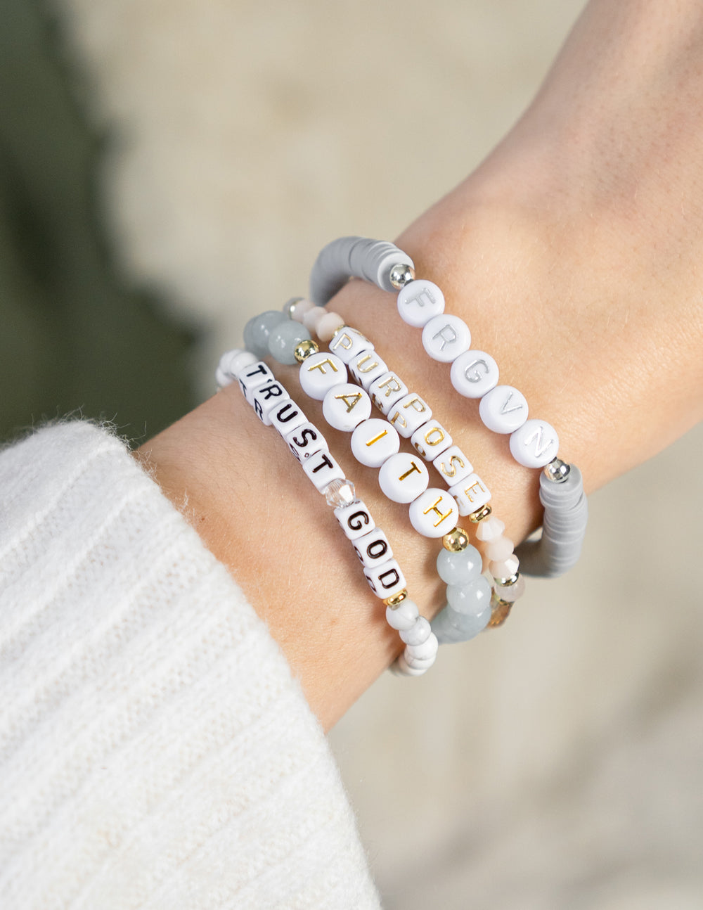 Elevated Faith FRGVN Letter Bracelet - AVBL MRKT (2)