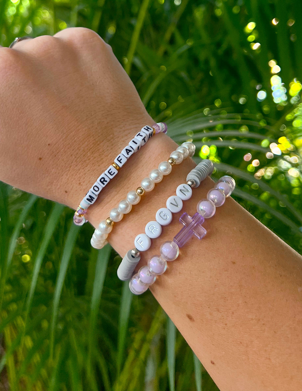 Elevated Faith FRGVN Letter Bracelet - AVBL MRKT (3)