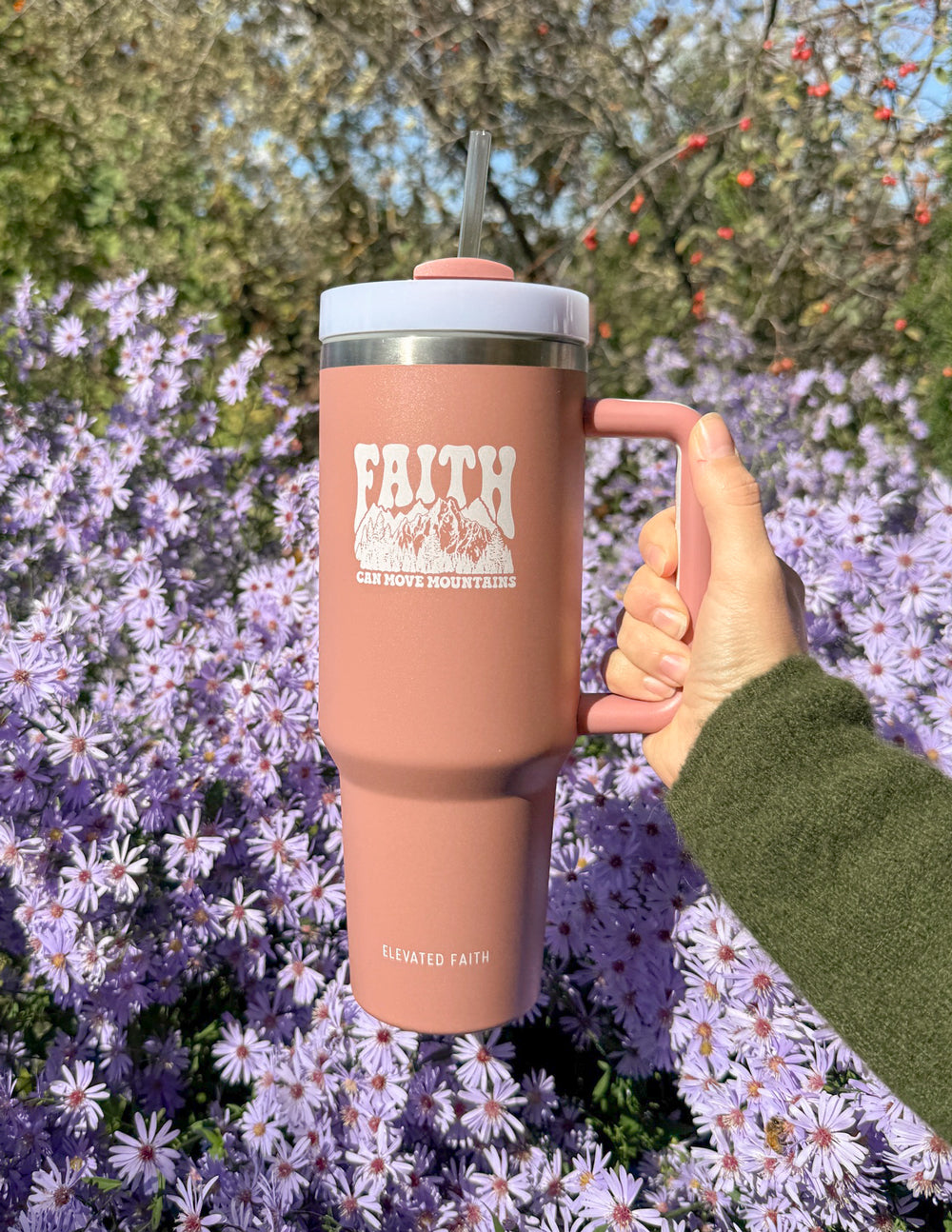 Elevated Faith Faith Can Move Mountains 40 oz Tumbler - AVBL MRKT (4)