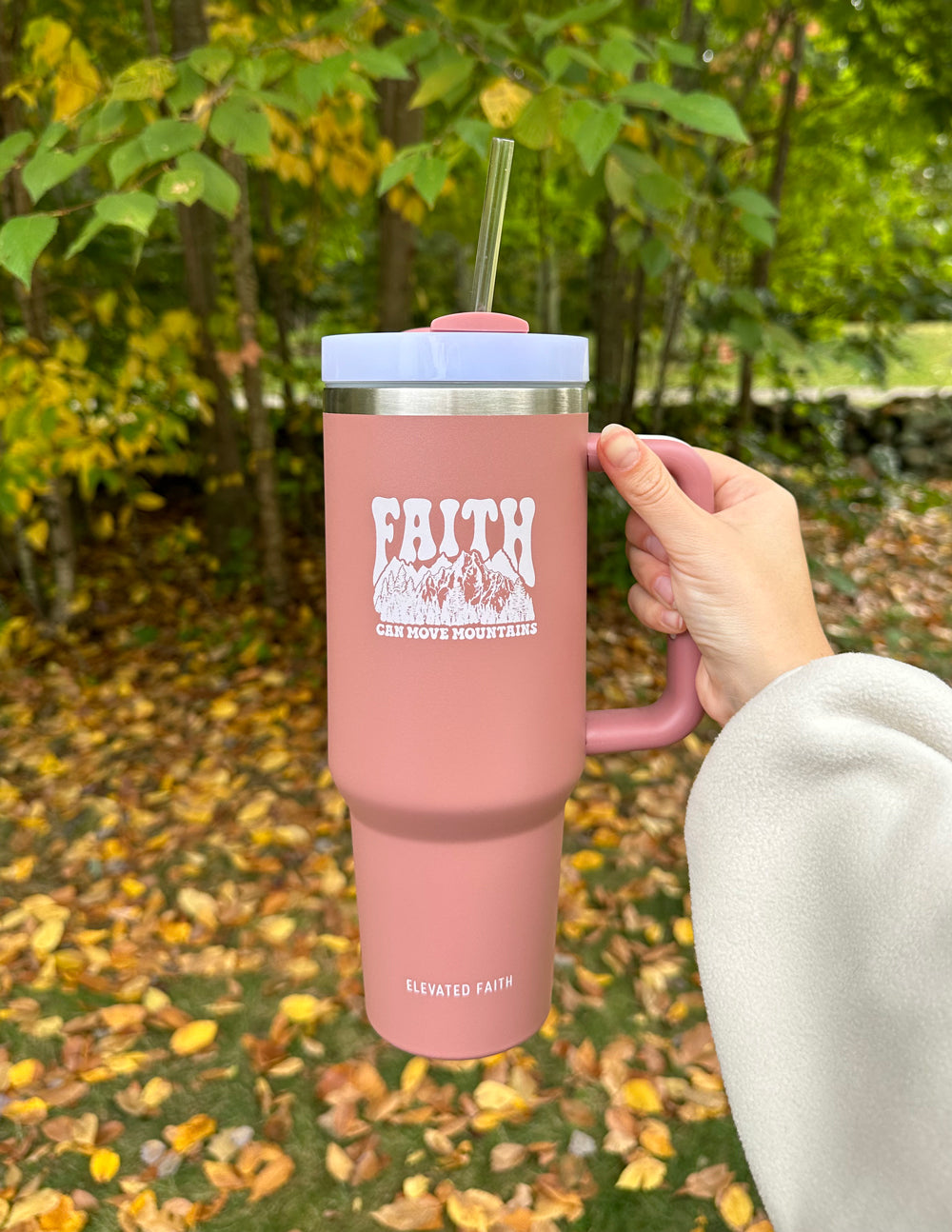 Elevated Faith Faith Can Move Mountains 40 oz Tumbler - AVBL MRKT (5)