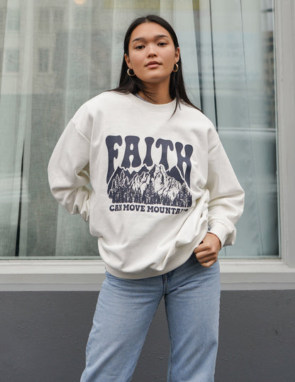 Elevated Faith Faith Can Move Mountains Unisex Crewneck - AVBL MRKT (1)