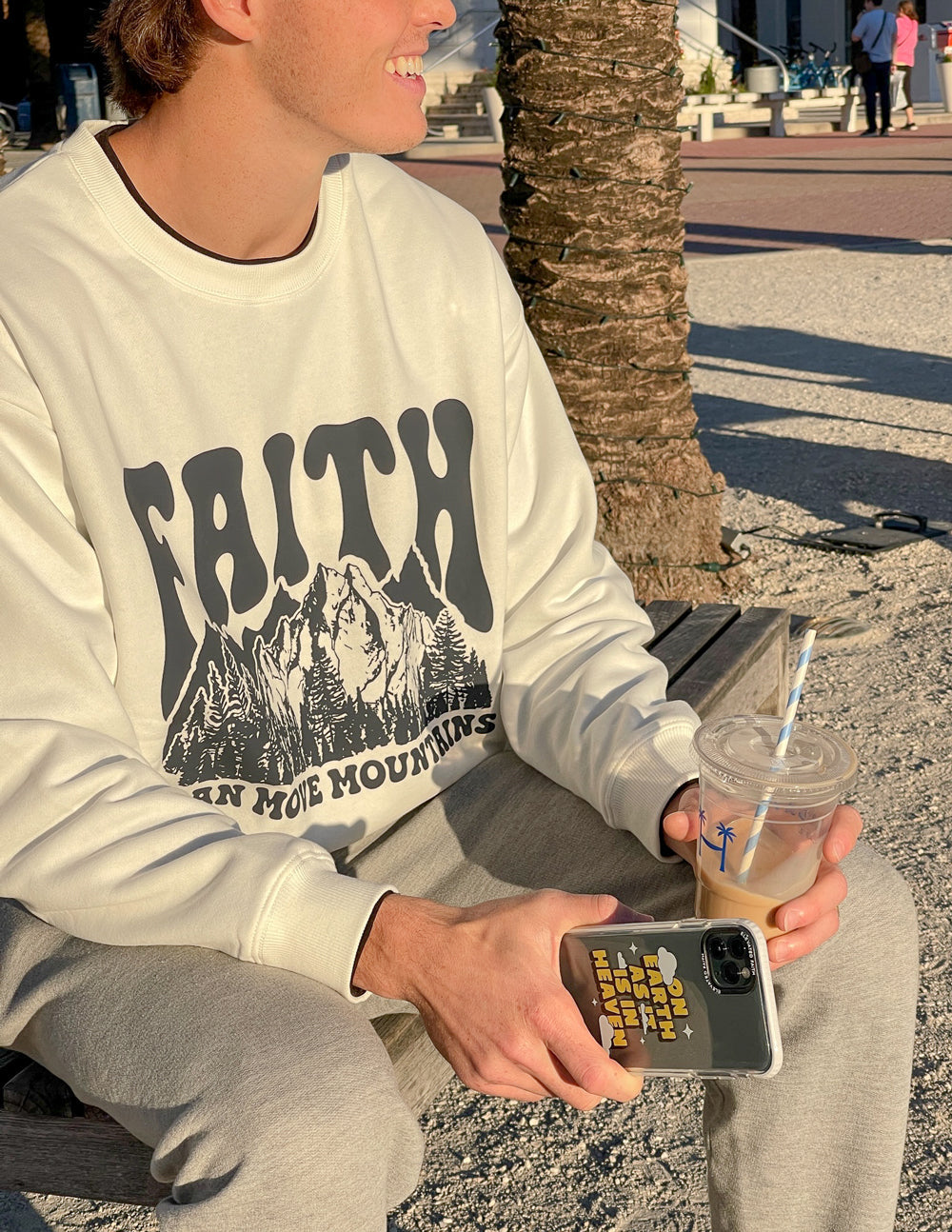 Elevated Faith Faith Can Move Mountains Unisex Crewneck - AVBL MRKT (2)
