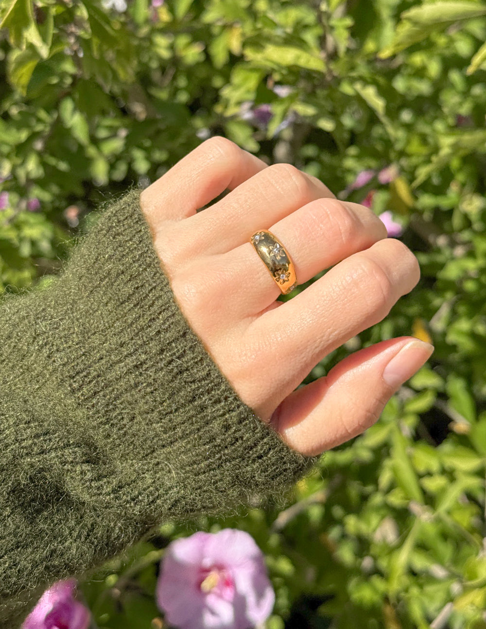 Elevated Faith Floral Dome Ring - AVBL MRKT (3)