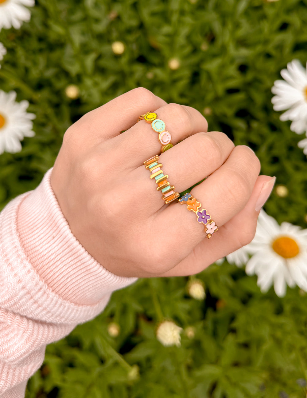 Elevated Faith Floral Enamel Ring - AVBL MRKT (2)