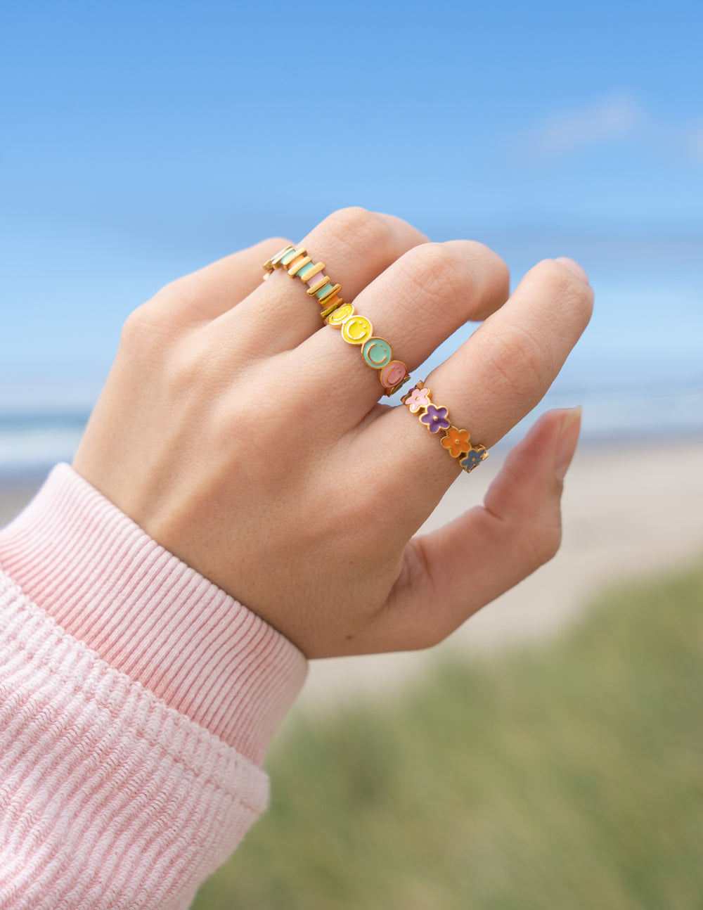 Elevated Faith Floral Enamel Ring - AVBL MRKT (3)