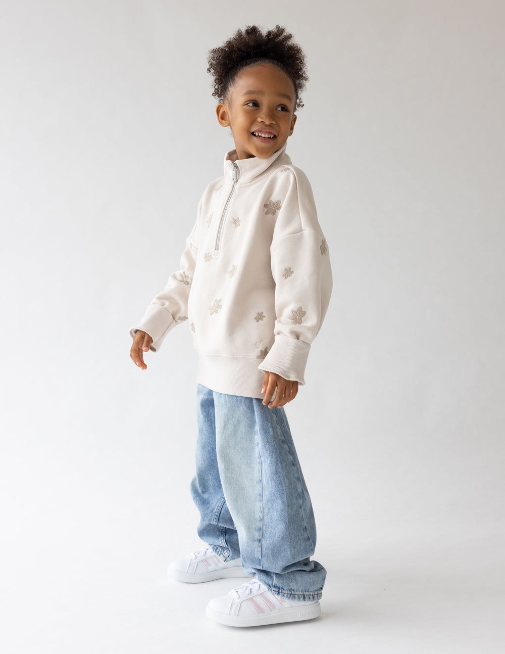 Elevated Faith Floral Kids Half-Zip - AVBL MRKT (7)