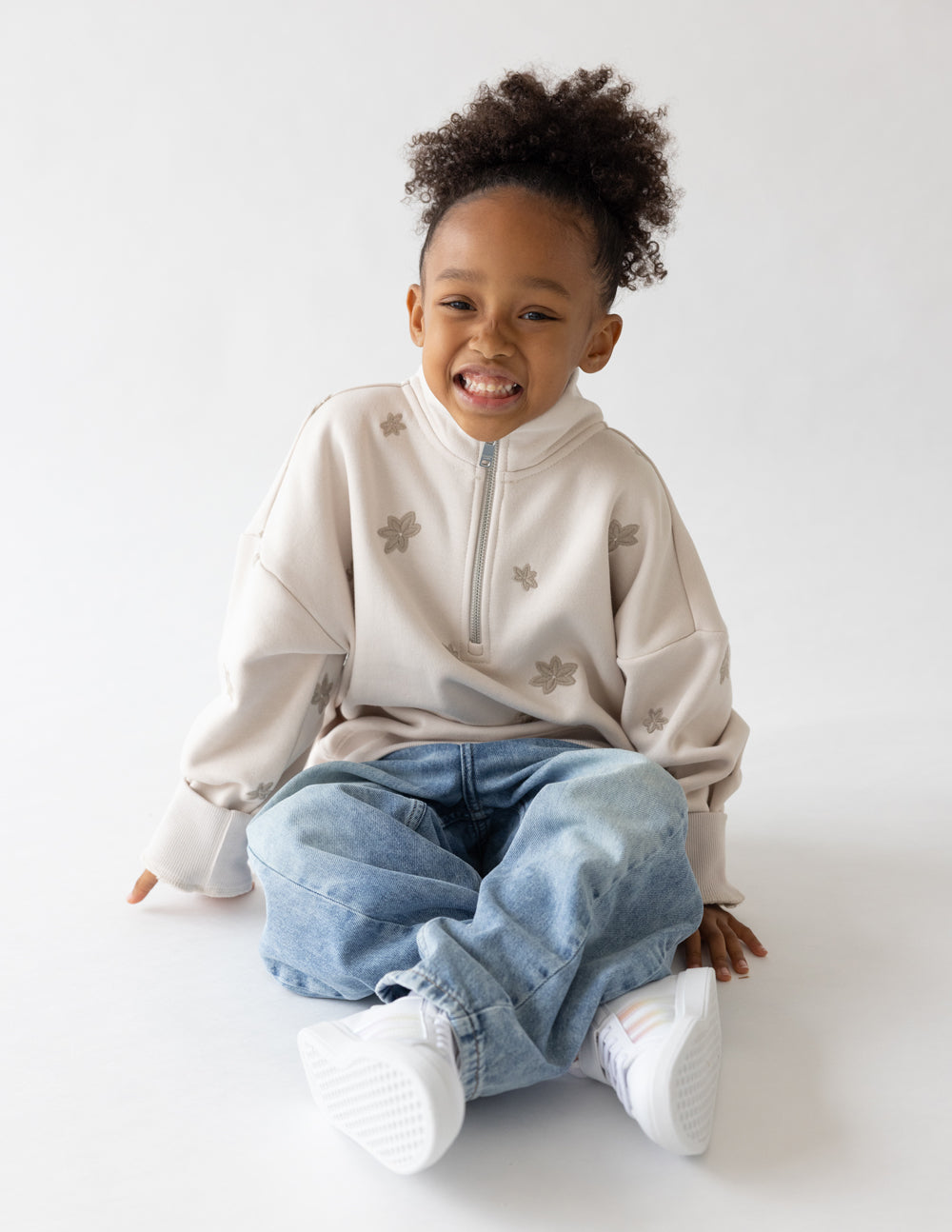 Elevated Faith Floral Kids Half-Zip - AVBL MRKT (8)