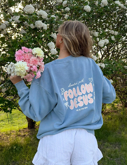 Elevated Faith Follow Jesus Unisex Crewneck - AVBL MRKT (1)