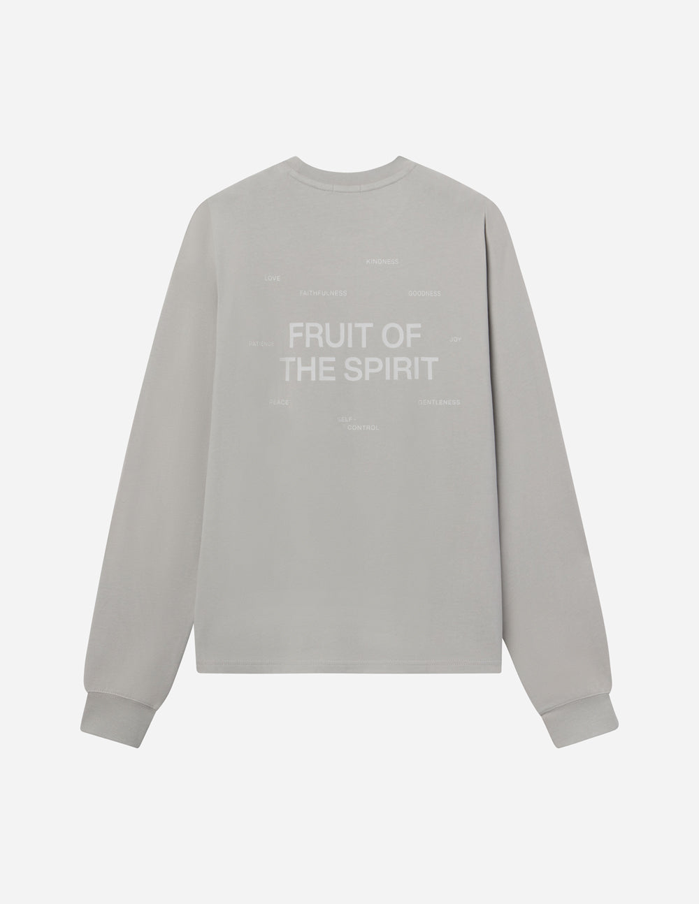 Elevated Faith Fruit of the Spirit Grey LS Unisex Tee - AVBL MRKT (1)