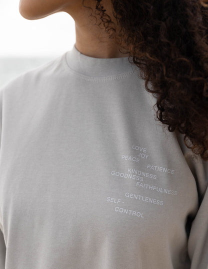 Elevated Faith Fruit of the Spirit Grey LS Unisex Tee - AVBL MRKT (10)