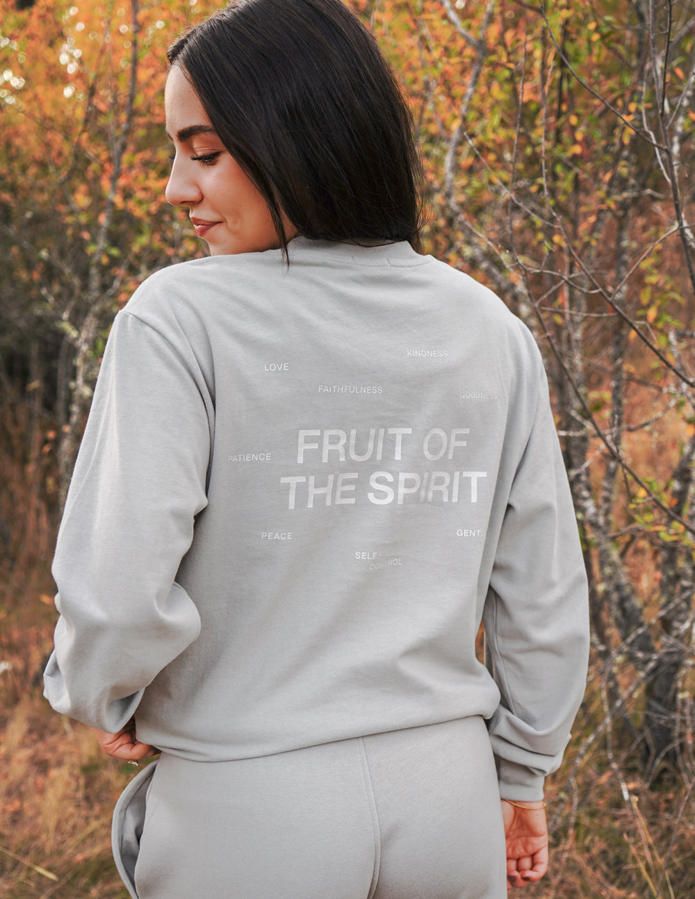 Elevated Faith Fruit of the Spirit Grey LS Unisex Tee - AVBL MRKT (4)