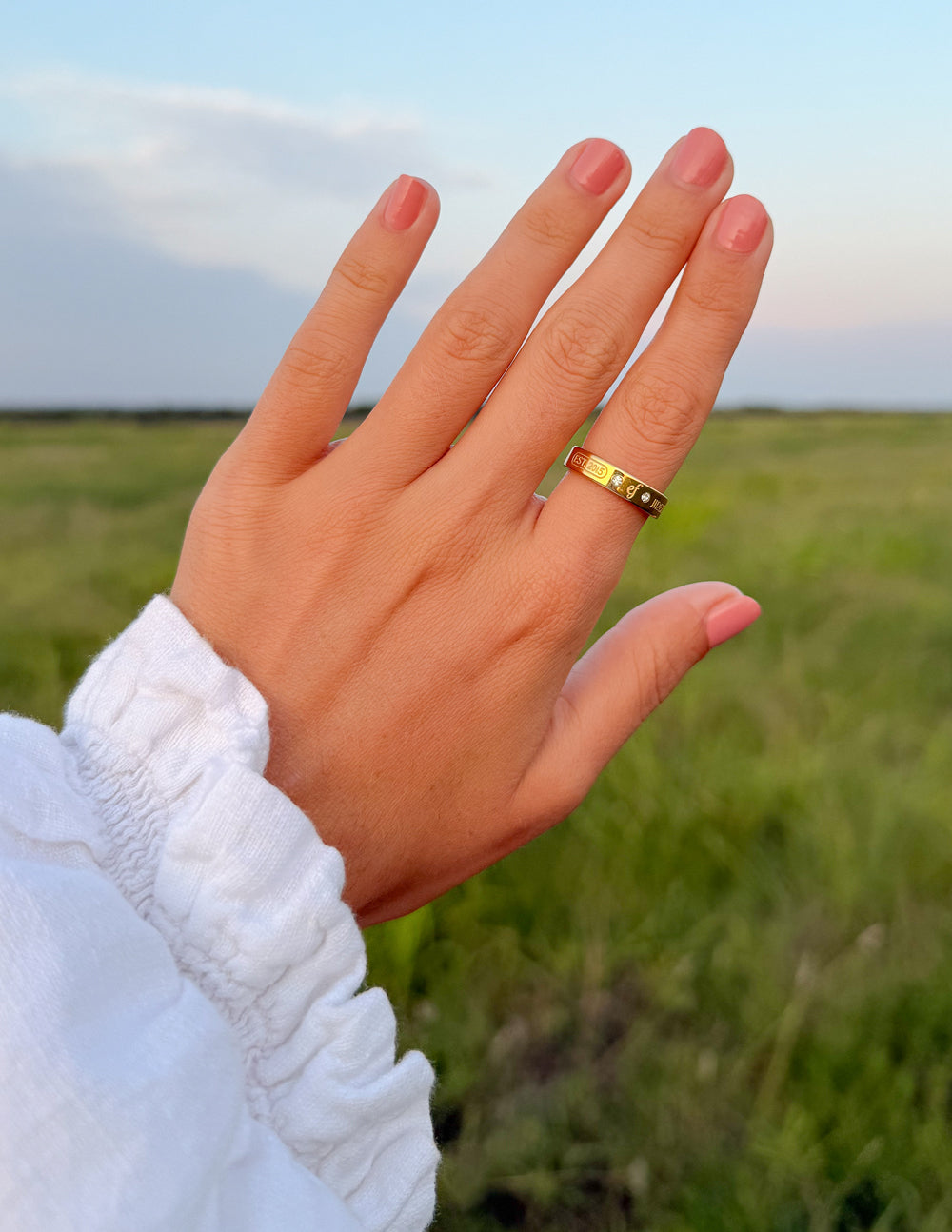 Elevated Faith Gemstone Logo Ring - AVBL MRKT (2)