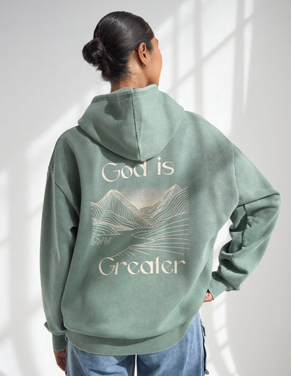 Elevated Faith God Is Greater Unisex Hoodie - AVBL MRKT (4)