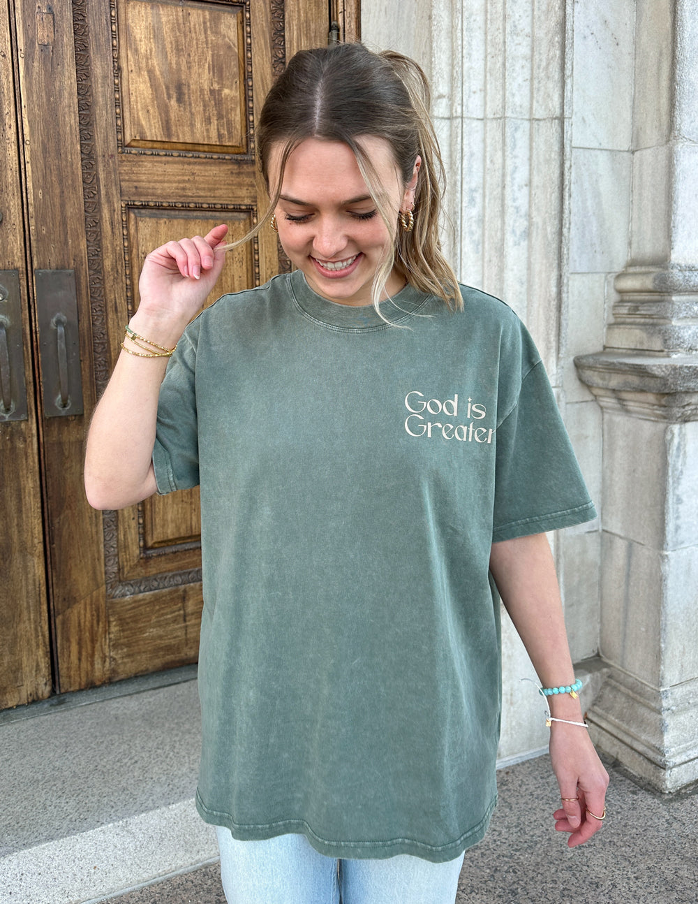 Elevated Faith God Is Greater Unisex Tee - AVBL MRKT (10)