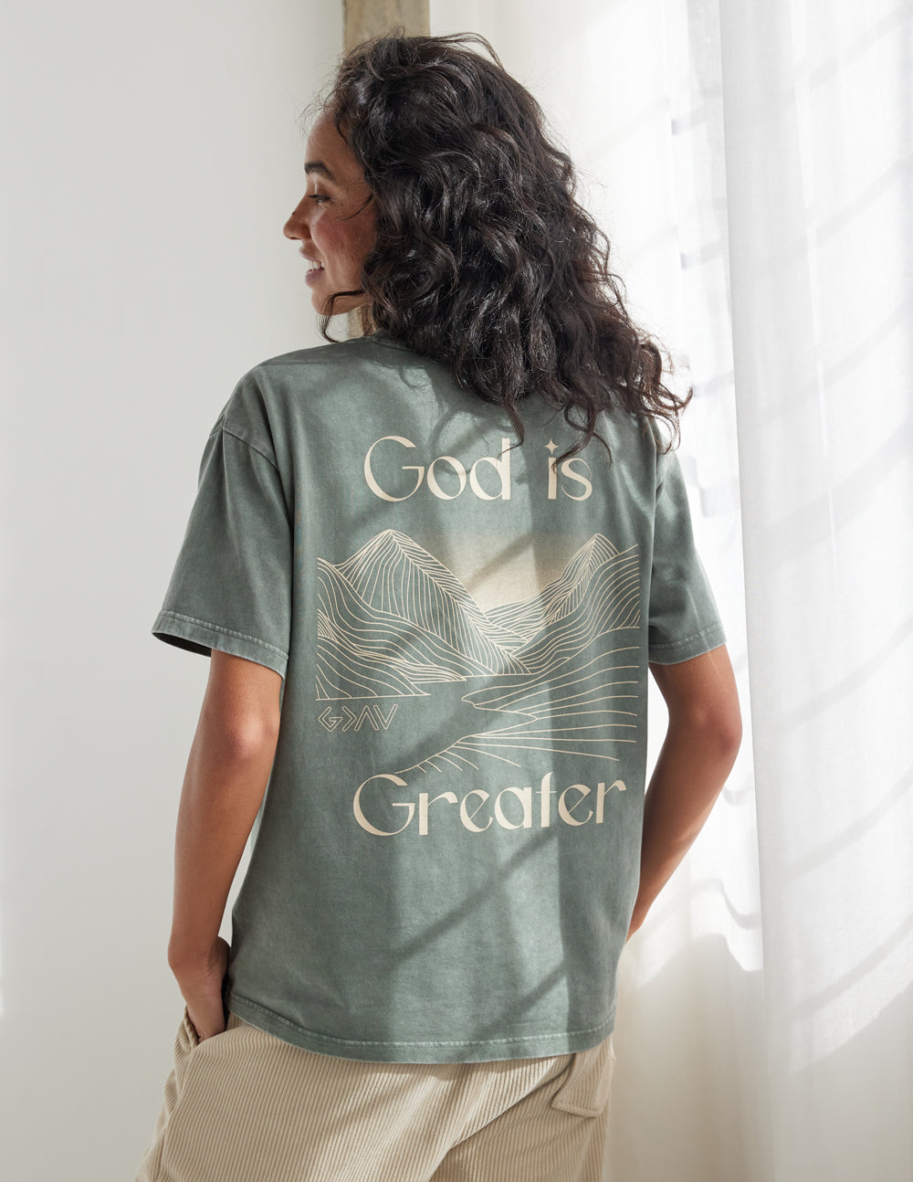 Elevated Faith God Is Greater Unisex Tee - AVBL MRKT (5)
