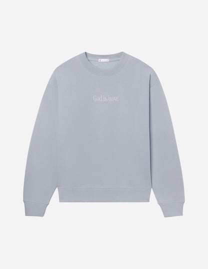 Elevated Faith God Is Here Unisex Crewneck - AVBL MRKT (2)