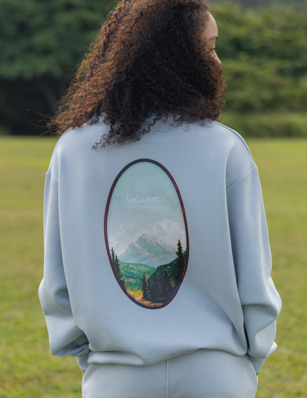 Elevated Faith God Is Here Unisex Crewneck - AVBL MRKT (3)