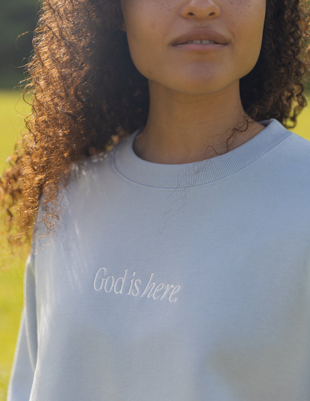 Elevated Faith God Is Here Unisex Crewneck - AVBL MRKT (6)