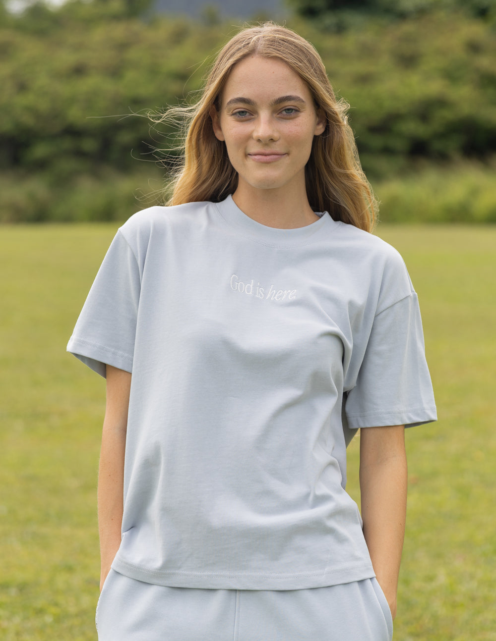 Elevated Faith God Is Here Unisex Tee - AVBL MRKT (3)