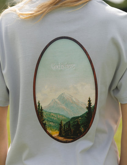 Elevated Faith God Is Here Unisex Tee - AVBL MRKT (4)