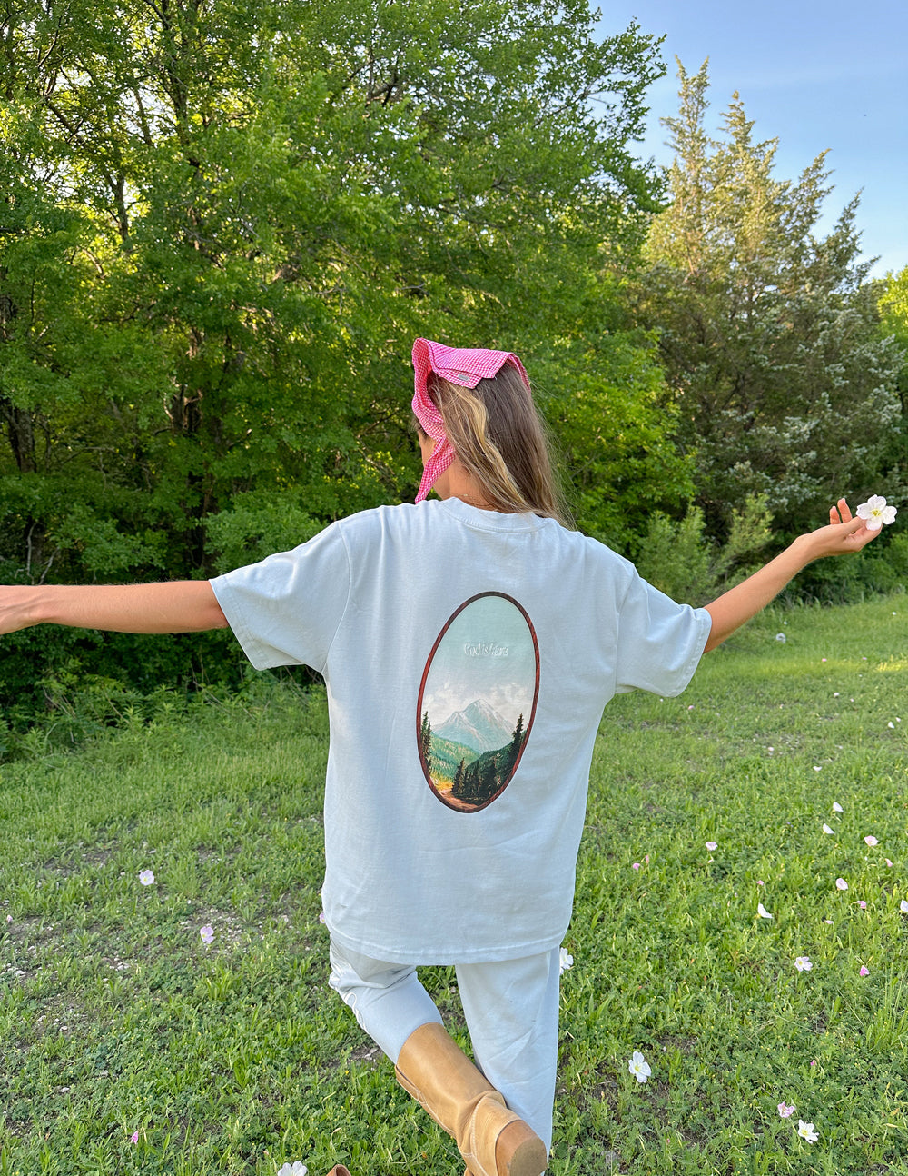 Elevated Faith God Is Here Unisex Tee - AVBL MRKT (7)