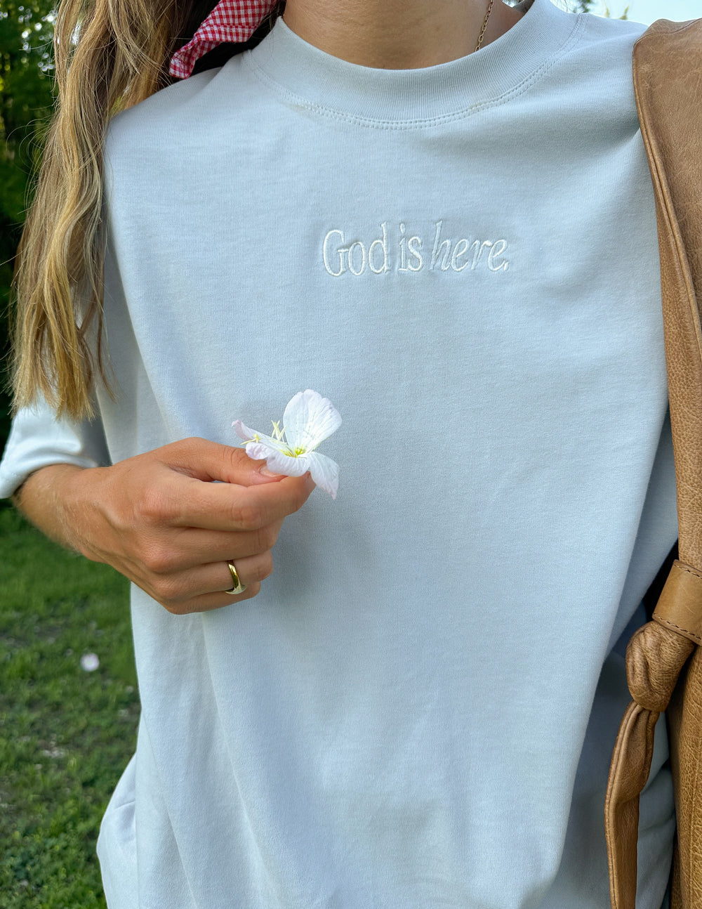 Elevated Faith God Is Here Unisex Tee - AVBL MRKT (9)