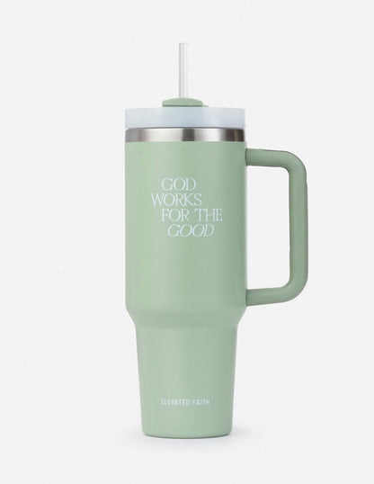 Elevated Faith God Works for the Good 40 oz Tumbler - AVBL MRKT (1)