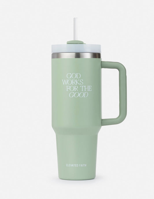 Elevated Faith God Works for the Good 40 oz Tumbler - AVBL MRKT (1)