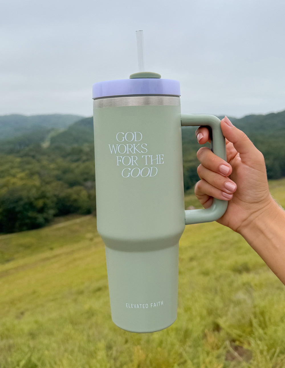 Elevated Faith God Works for the Good 40 oz Tumbler - AVBL MRKT (2)