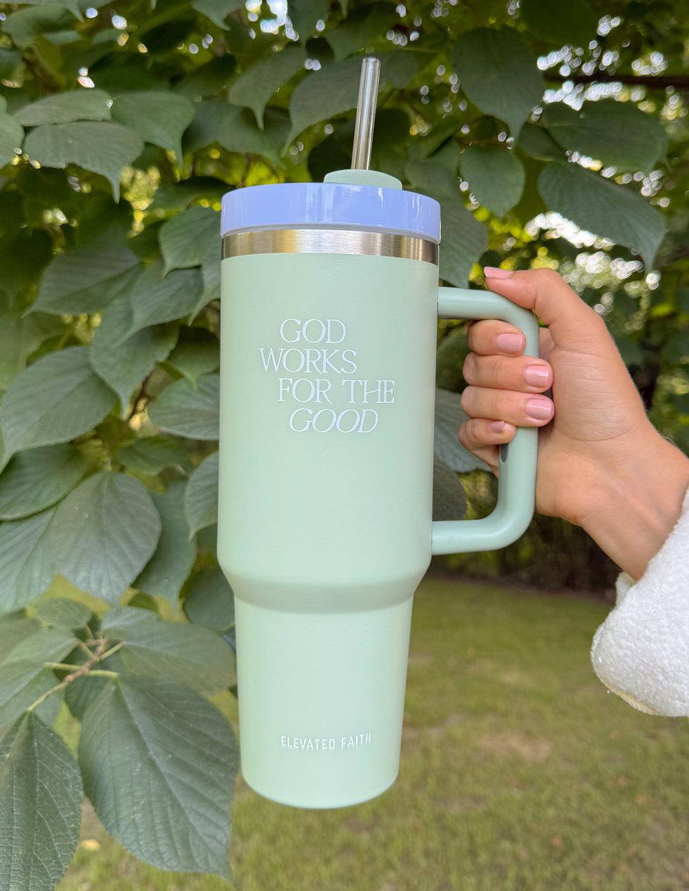 Elevated Faith God Works for the Good 40 oz Tumbler - AVBL MRKT (5)