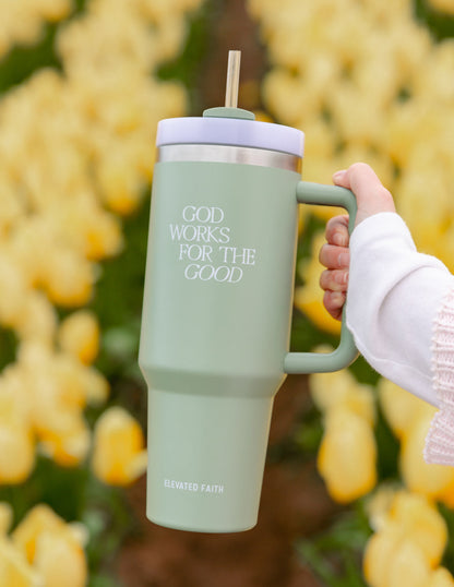 Elevated Faith God Works for the Good 40 oz Tumbler - AVBL MRKT (6)