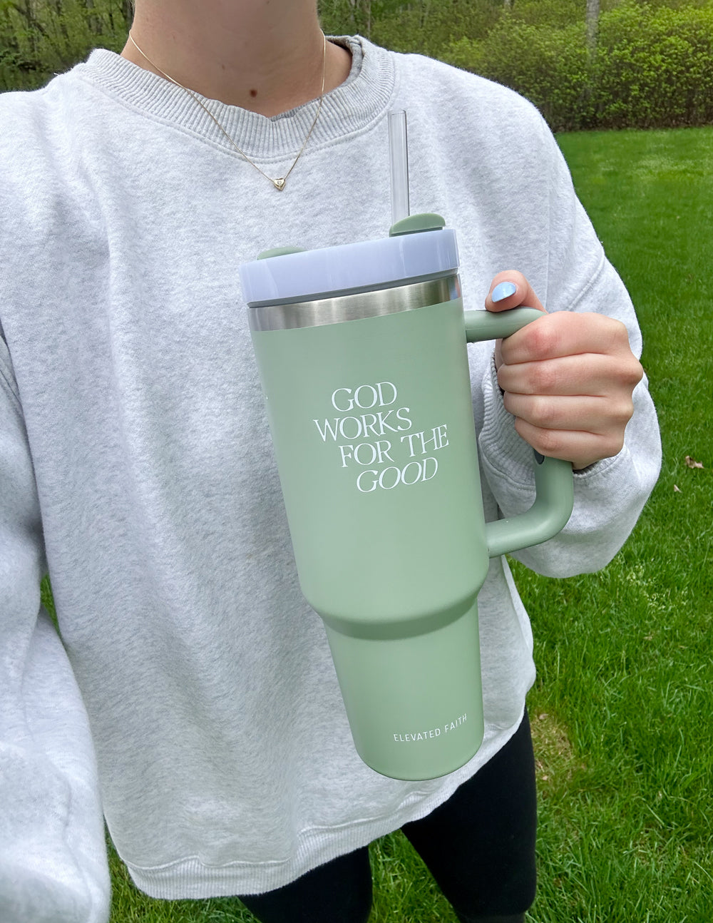 Elevated Faith God Works for the Good 40 oz Tumbler - AVBL MRKT (7)