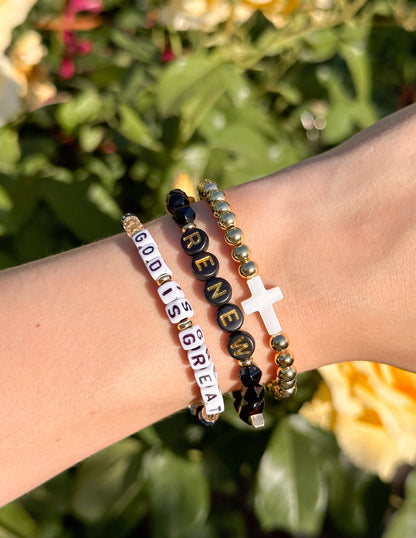 Elevated Faith God is Great Letter Bracelet - AVBL MRKT (2)