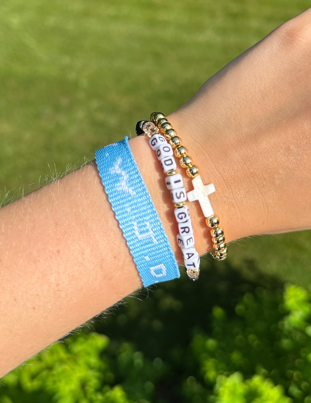 Elevated Faith God is Great Letter Bracelet - AVBL MRKT (3)
