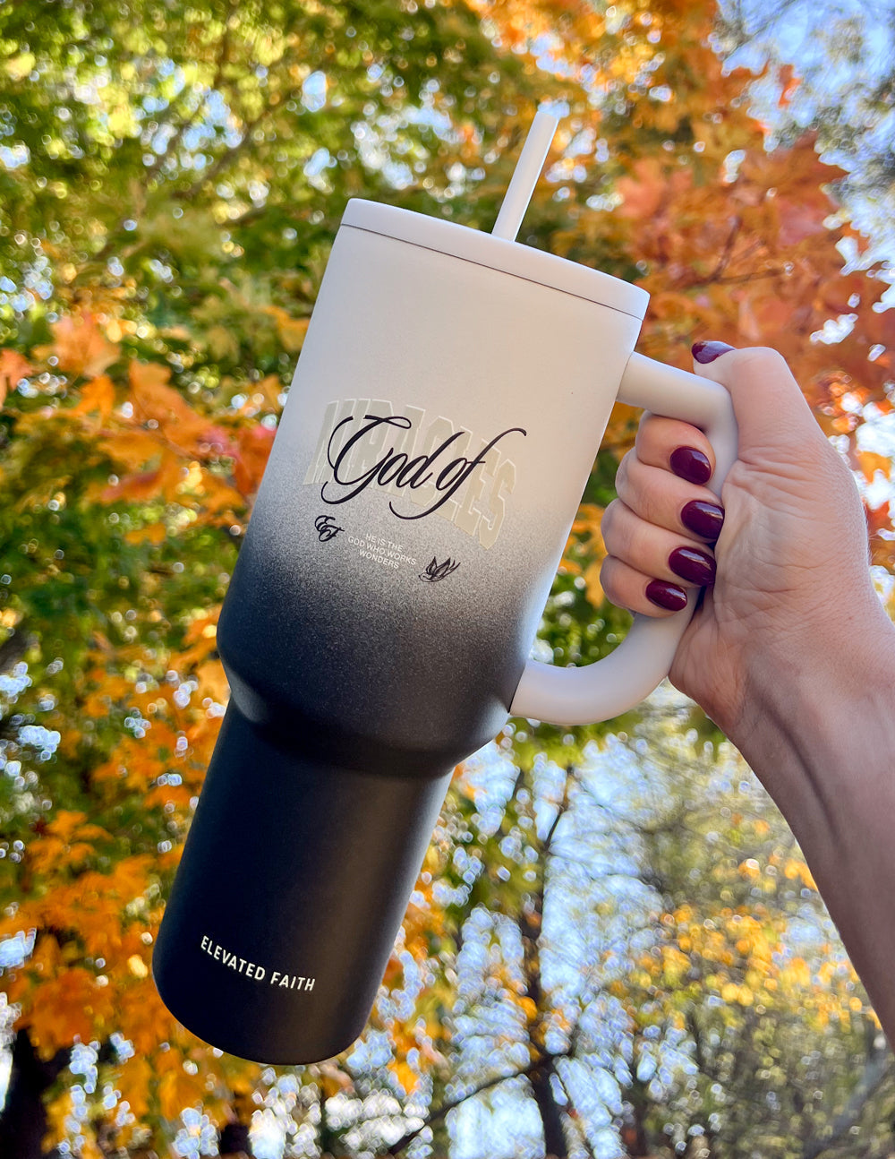 Elevated Faith God of Miracles 40 oz Ascend Tumbler - AVBL MRKT (2)